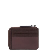 PIQUADRO PAAVO  Porte-cartes / Porte-monnaie en cuir MORO - Portefeuilles Homme - 2