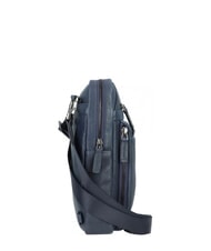 PIQUADRO PAAVO Grand sac iPad en cuir bleu - Sacs en Bandouli&egrave;res pour Homme - 4