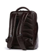 PIQUADRO BLUE SQUARE Sac à dos en cuir pour ordinateur portable 15,6" ACAJOU - Sacs à dos pour ordinateur portable - 2