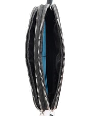 PIQUADRO BLUE SQUARE Pochette en cuir avec manchette Noir - Sacs en Bandoulières pour Homme - 4