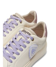 BLAUER VENUS Baskets avec insert pailleté crème - Chaussures Femme - 3