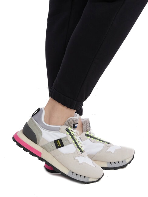 HOUMA Baskets de course blanc/gris - Chaussures Femme