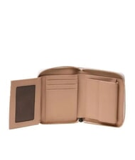 LOVE MOSCHINO LOGO ITALICS Portefeuille zippé beige - Portefeuilles Femme - 2