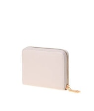 LOVE MOSCHINO LOGO ITALICS Portefeuille zippé beige - Portefeuilles Femme - 3