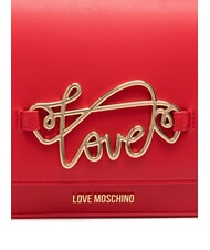 LOVE MOSCHINO CURSIVE LOGO Sac à bandoulière ROUGE - Sacs pour Femme - 3
