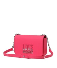 LOVE MOSCHINO LETTERING BICOLOR Sac à bandoulière fuchsia - Sacs pour Femme - 2
