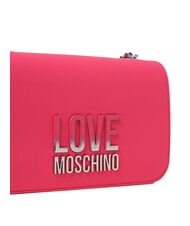 LOVE MOSCHINO LETTERING BICOLOR Sac à bandoulière fuchsia - Sacs pour Femme - 3