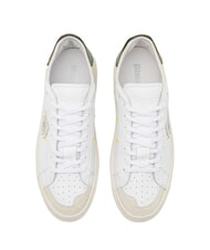 BLAUER STATEN Baskets en cuir blanc/vert - Chaussures Homme - 3