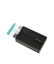 PIQUADRO URBAN Portefeuille compact en cuir avec curseur gris noir - Portefeuilles Homme - 2