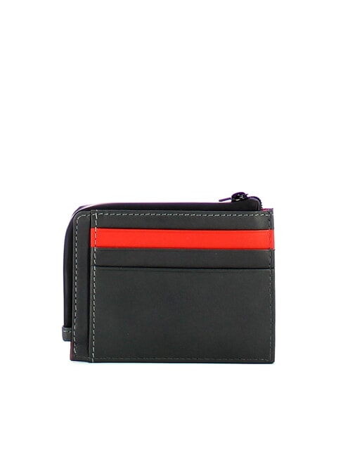 URBAN  Porte-cartes en cuir avec zip gris - Portefeuilles Homme