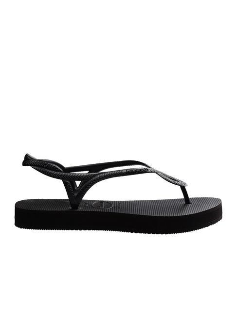 LUNA FLATFORM Sandale tongs à plateforme NOIR - Chaussures Femme