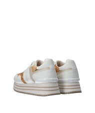 ALVIERO MARTINI PRIMA CLASSE GEO JR Baskets à plateforme avec logo latéral Blanc / Beige Géo - Chaussures Femme - 3