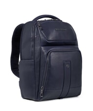 PIQUADRO CARL Sac &agrave; dos PC 14", en cuir bleu - Sacs &agrave; dos pour ordinateur portable - 2