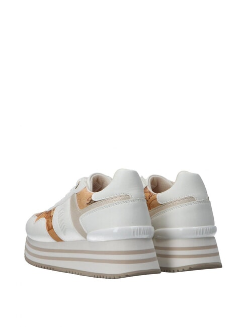GEO JR Baskets à plateforme avec logo latéral Blanc / Beige Géo - Chaussures Femme