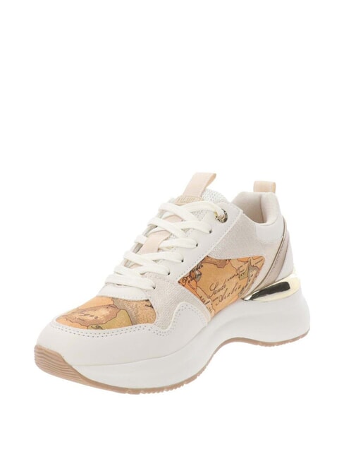 GEO JR Baskets blanc cassé/beige géo - Chaussures Femme
