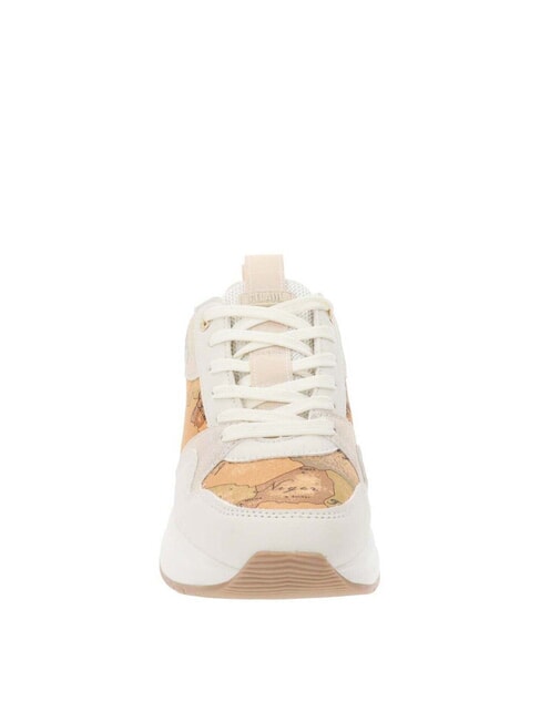 GEO JR Baskets blanc cassé/beige géo - Chaussures Femme