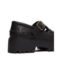 TIMBERLAND STONE STREET BUCKLE Chaussure à plateforme en cuir noir pleine fleur - Chaussures Femme - 8