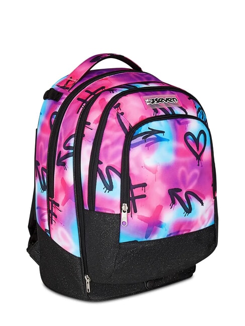 PAINT GIRL JACK 3WD Trolley 2 sacs &agrave; dos d&eacute;tachables, 3 roues RHODAMINE RED - Sacs &agrave; dos &agrave; roulettes