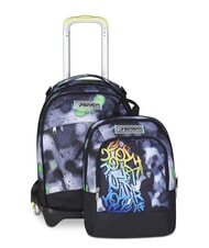 SEVEN PAINT BOY JACK 3WD Trolley 2 sacs &agrave; dos d&eacute;tachables, 3 roues Noir - Sacs &agrave; dos &agrave; roulettes - 2