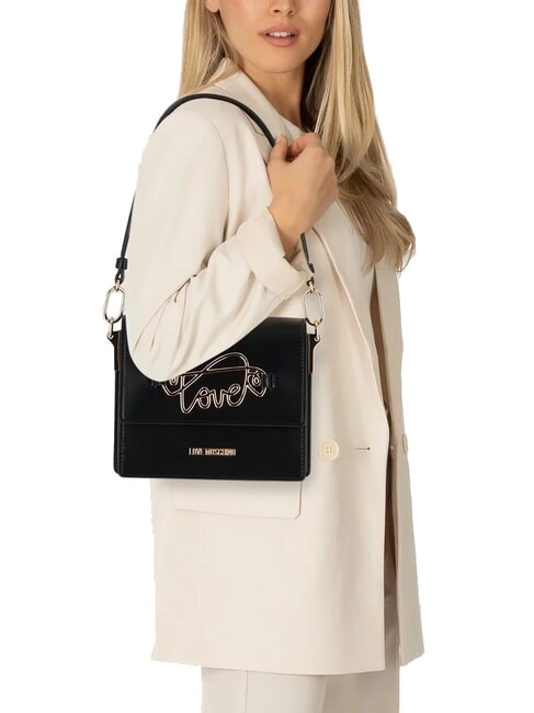 CURSIVE LOGO Sac à bandoulière avec bandoulière Noir - Sacs pour Femme
