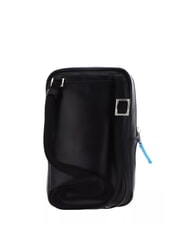 PIQUADRO CAMPIONARIO - BLUE SQUARE Pochette en cuir pour t&eacute;l&eacute;phone portable Noir - &Eacute;tui pour tablette & Organiseur - 3