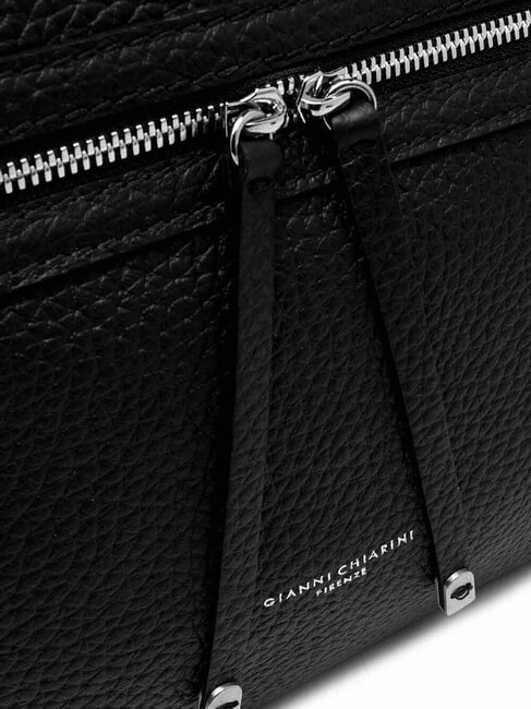 GILDA Sac bandoulière en cuir martelé Noir - Sacs pour Femme