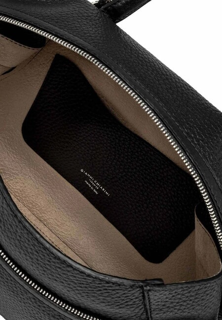 GILDA Sac bandoulière en cuir martelé Noir - Sacs pour Femme