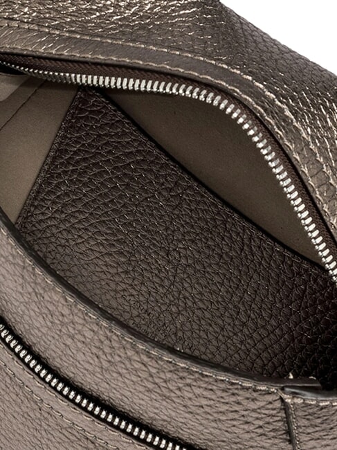 GILDA Sac bandoulière en cuir martelé étain - Sacs pour Femme