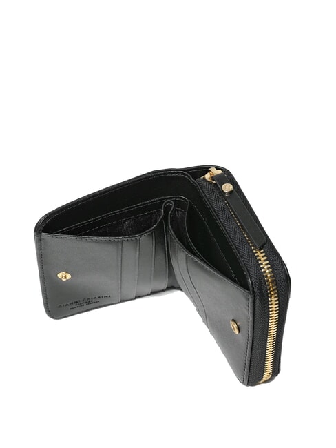 WALLETS VACCHETTA CALF Petit portefeuille en cuir lisse Noir - Portefeuilles Femme