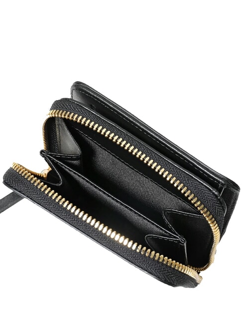 WALLETS VACCHETTA CALF Petit portefeuille en cuir lisse Noir - Portefeuilles Femme