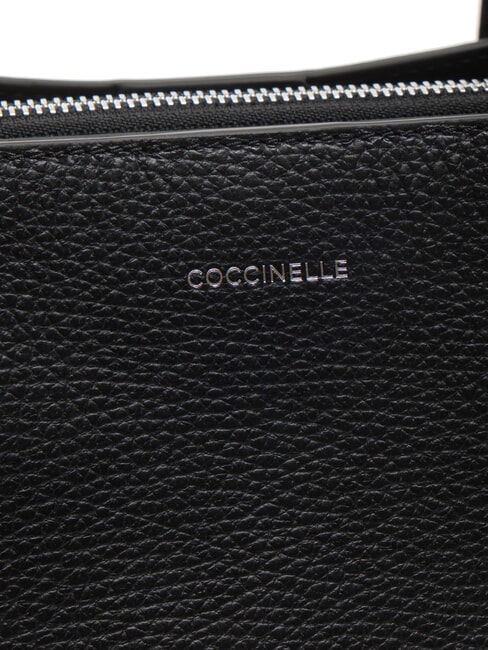 SWAP Sac fourre-tout en cuir martelé Noir - Sacs pour Femme