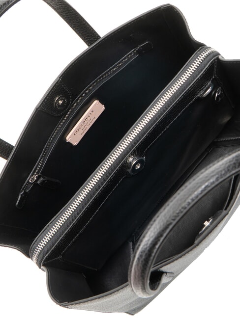 SWAP Sac fourre-tout en cuir martelé Noir - Sacs pour Femme