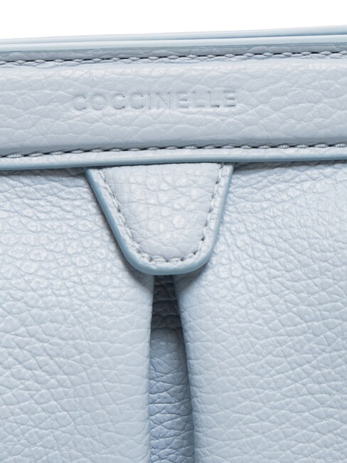 DILETTA SOFT Pochette en cuir martelé brume bleue - Sacs pour Femme