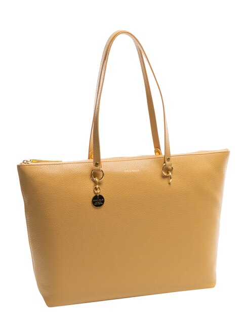 ALPHA Sac shopping en cuir martelé beige frais - Sacs pour Femme