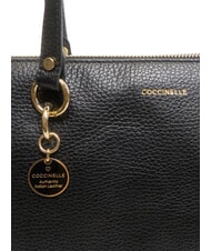 COCCINELLE ALPHA Sac shopping en cuir martel&eacute; Noir - Sacs pour Femme - 5