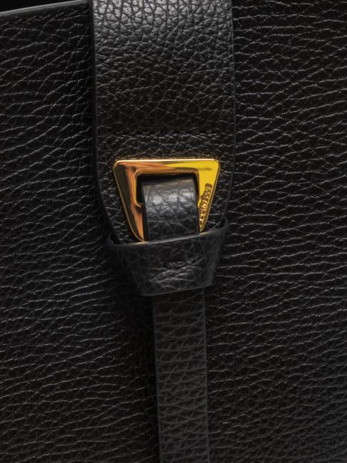 ALBA Sac fourre-tout en cuir martelé Noir - Sacs pour Femme