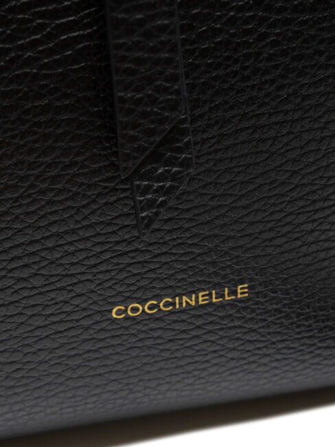 ALBA Sac fourre-tout en cuir martelé Noir - Sacs pour Femme