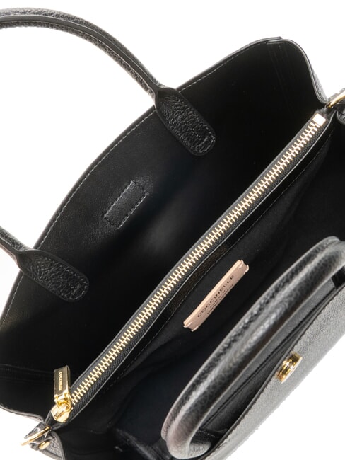 ALBA Sac fourre-tout en cuir martelé Noir - Sacs pour Femme