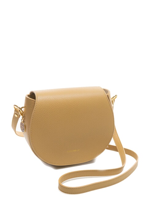 ALPHA Mini sac à bandoulière en cuir martelé beige frais - Sacs pour Femme