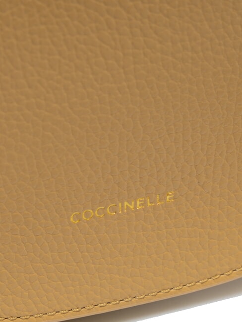 ALPHA Mini sac à bandoulière en cuir martelé beige frais - Sacs pour Femme