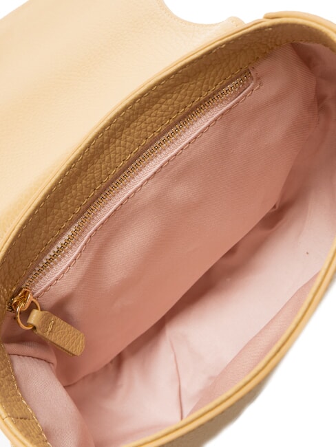 ALPHA Mini sac à bandoulière en cuir martelé beige frais - Sacs pour Femme