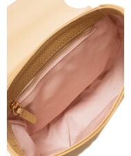 COCCINELLE ALPHA Mini sac à bandoulière en cuir martelé beige frais - Sacs pour Femme - 5