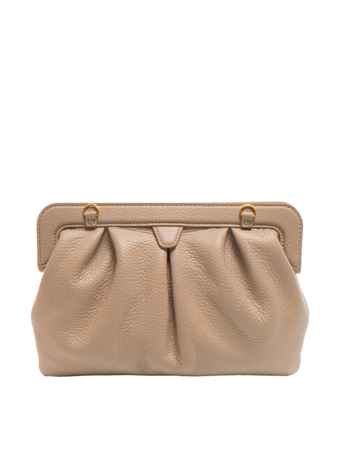 DILETTA SOFT Pochette en cuir martelé rose poudré - Sacs pour Femme