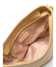 COCCINELLE ALPHA Sac bandoulière en cuir martelé beige frais - Sacs pour Femme - 6