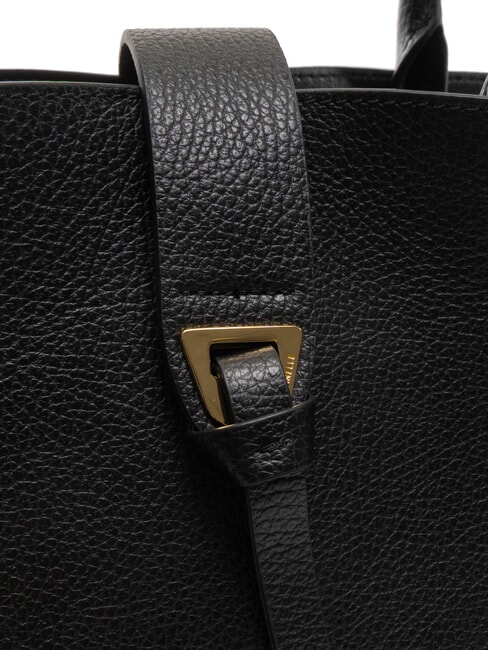 ALBA Sac bandoulière en cuir martelé Noir - Sacs pour Femme