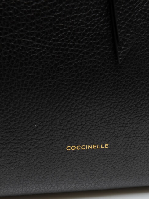 ALBA Sac bandoulière en cuir martelé Noir - Sacs pour Femme