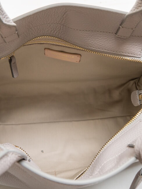 KLICHE Sac à main en cuir martelé gris clair - Sacs pour Femme