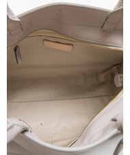 COCCINELLE KLICHE Sac à main en cuir martelé gris clair - Sacs pour Femme - 6