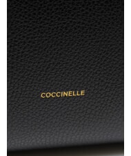 COCCINELLE KLICHE Sac à main en cuir martelé Noir - Sacs pour Femme - 5