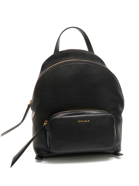 JEN Sac à dos en cuir martelé Noir - Sacs pour Femme